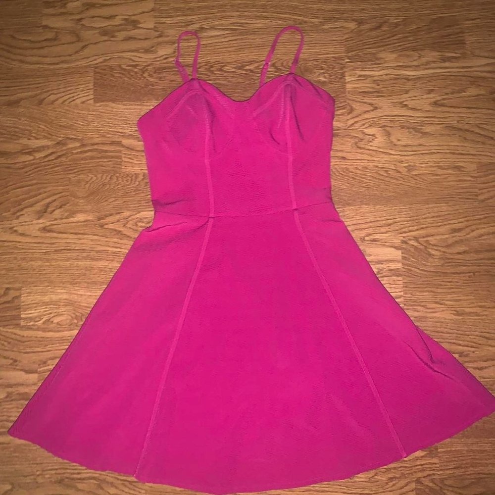 Hot pink A line dress